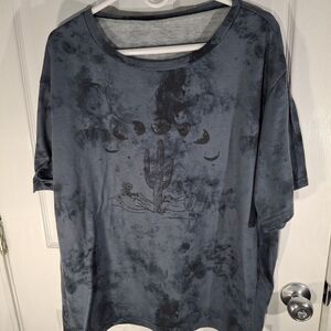 SHEIN Cactus Moon Phase Tie-Dye T-Shirt 4XL